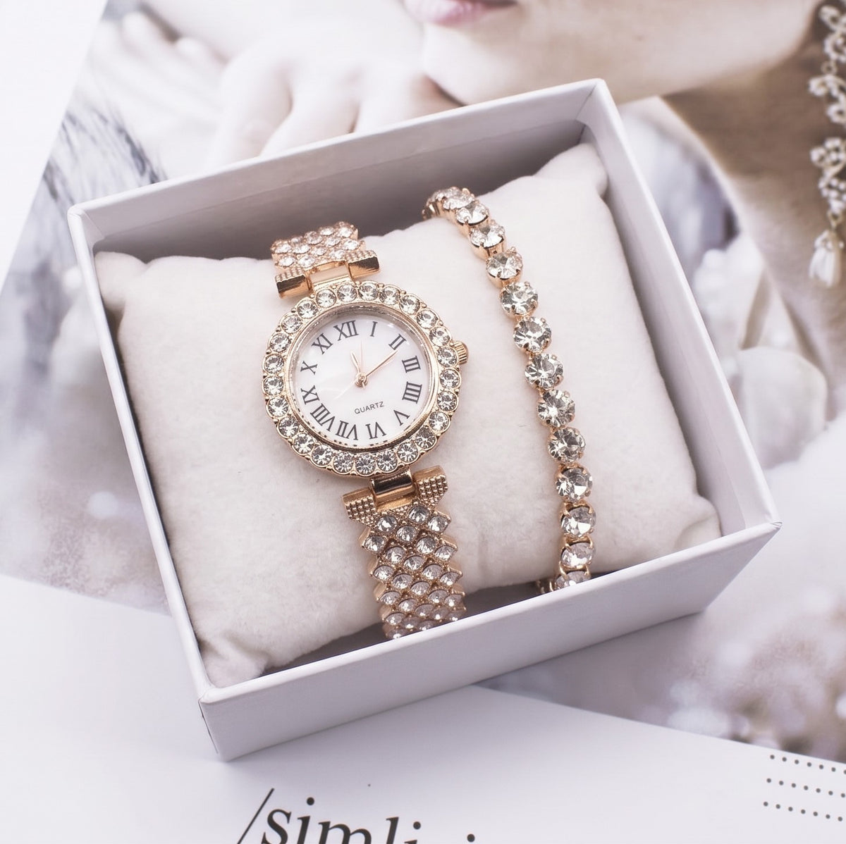Montre Bijou & Bracelet Scintillan