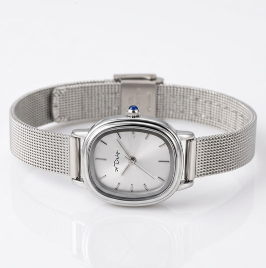 Montre Ovale Élégante Maille Milanaise
