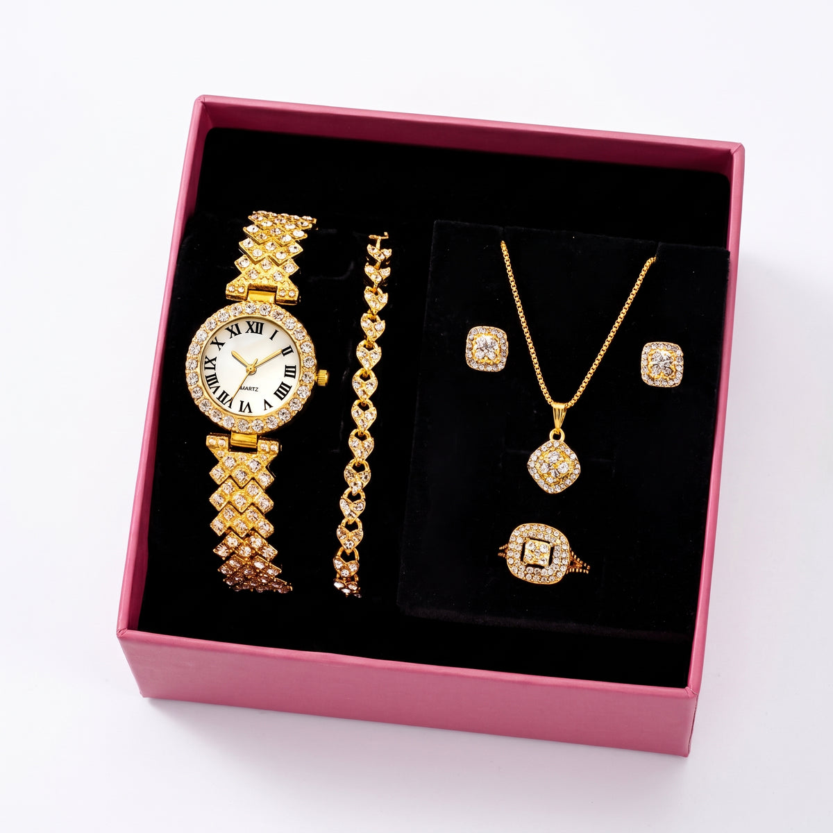 Coffret Montre & Bijoux Serti Diamond