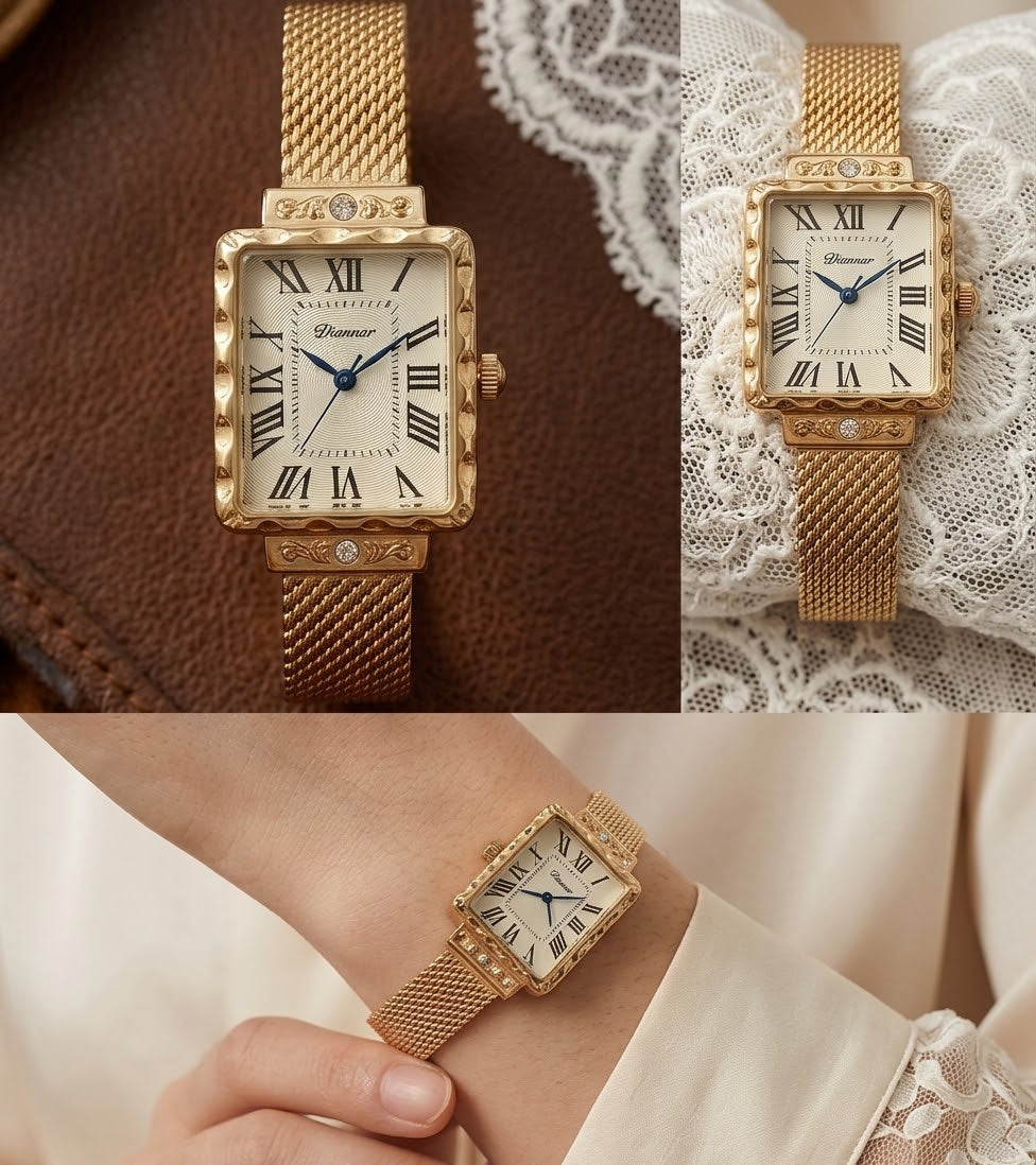 La Parisienne – Montre Vintage Dorée